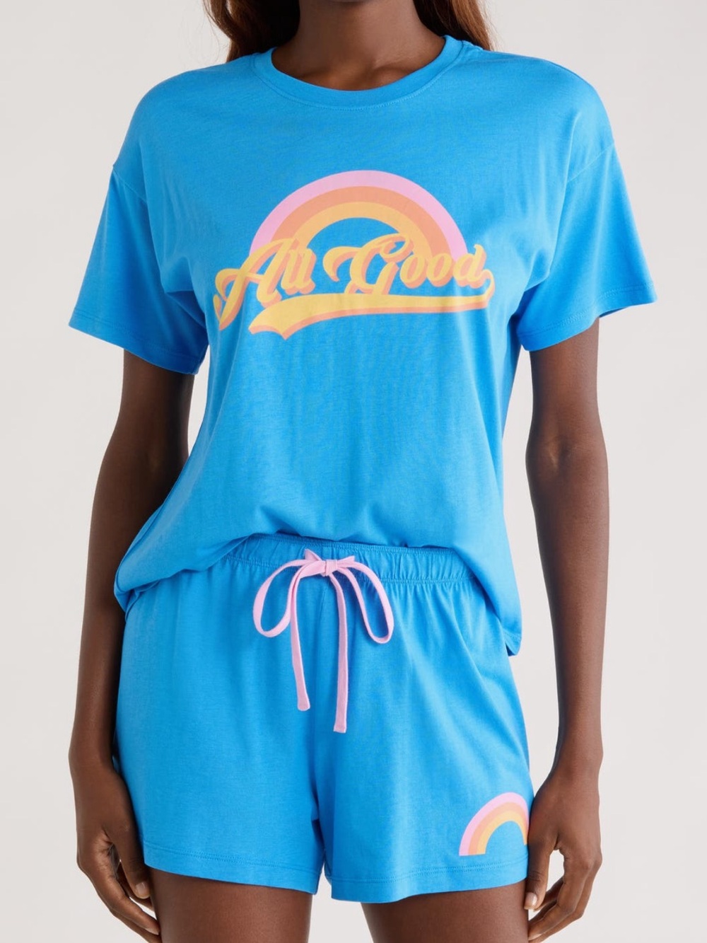 PJ Salvage Soft & Shortee “All Good” Jersey Short Pajamas Size Medium NWT